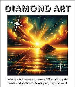 5D Diamond Art Kit (30x30cm) - Golden Sunset