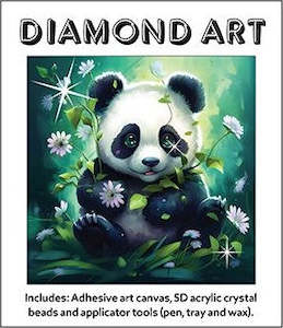 Art: 5D Diamond Art Kit (30x30cm) - Panda