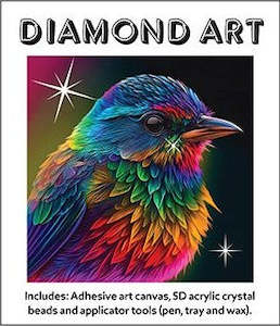 5D Diamond Art Kit (30x30cm) - Rainbow Bird