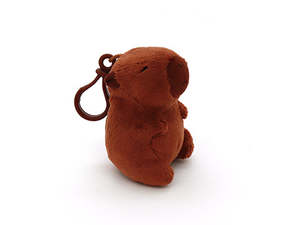 Plush Mini Capybara Backpack Clip (11cm)