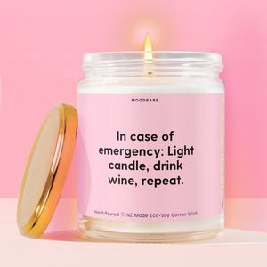%F0%9F%99%8C Empowerment Motivation Candles: In case of emergency: Light candle, drink wine, repeat.