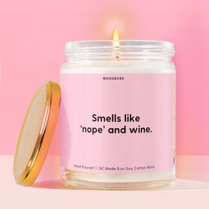 Humour Sass Candles: Smells like ‘nope’ and wine.