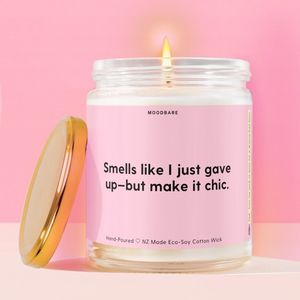 Humour Sass Candles: Smells like I just gave up—but make it chic.