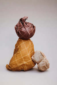 Cotton Food Wrap with Beeswax - Warm Check