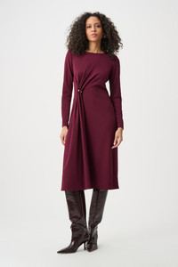 Products: Joseph Ribkoff Scuba Crepe Draped Front Sheath Dress
