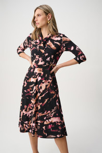 Joseph Ribkoff Printed Silky Knit Fit And Flare Dress