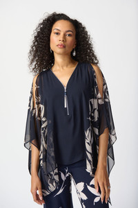 Products: Joseph Ribkoff Draped Floral Top