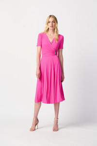 Products: Joseph Ribkoff Wrap Front Pleated Dress