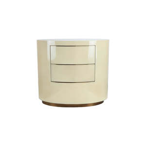 Orta Bedside Table (Natural Parchment)