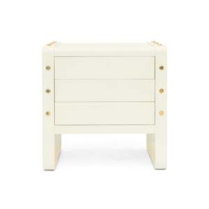 Lug Bedside Table (Bleached Brass)