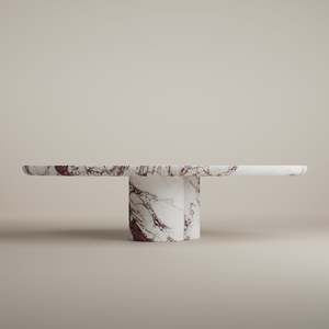 Dining Center: Tomoon Dining Table Oval - Breccia Capraia