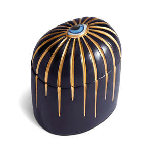 Candle Holders: Lito Candle 3-Wick Bleu