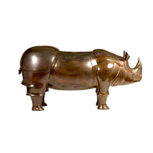 Sylvan Sf Limited Edition: Brass Rhino With Drawers