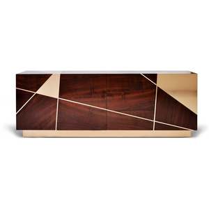 Newell Design: Ray Cabinet in Claro Walnut and Bronze