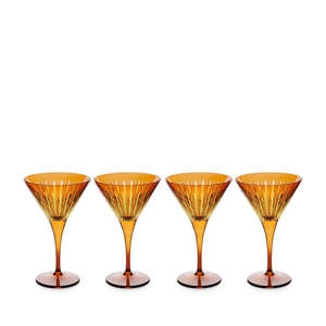 Accessories: Prism Martini Glasses Amber