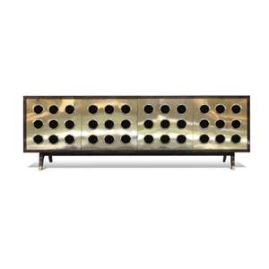 Marseilles Credenza (Parchment & Brass 4 Door)