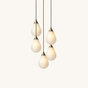 Lighting: Teardrop Pendant 5 Cluster Large