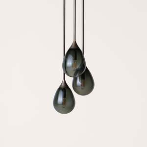 Lighting: Teardrop Pendant 3 Cluster Small