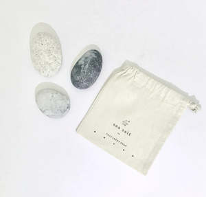 Sea Salt | Face + Body Soap Pebble Set
