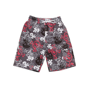 Snapper Rock Kids Swimwear: Boardies | Red Skulls