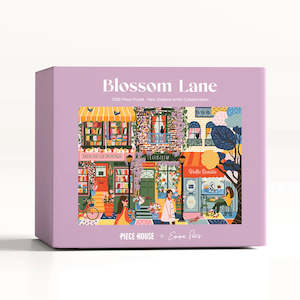 Desk Bookshelf: Blossom Lane | 1000 Piece Puzzle