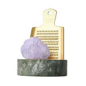 Man Mans Best Friend: Rivsalt Persian Blue Rock Salt & Grater Set | Green Marble