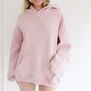 Oversized full length hoodie Pale Pink