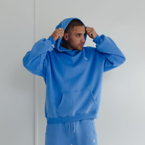 Tops: Oversized  UNISEX hoodie Azure