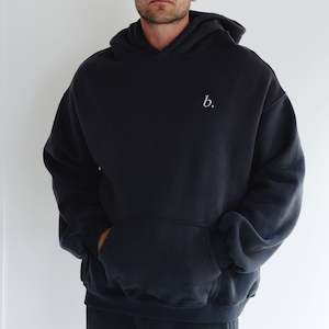Tops: Oversized  UNISEX hoodie Charcoal