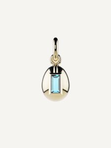 Birthstones: Egg Birthstone Charm, March