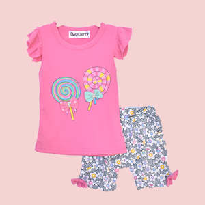 Baby/Toddler Girl 2pcs Tee and Shorts Set