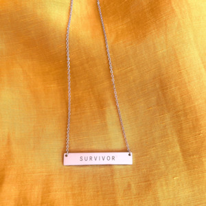 Bar Necklaces 1: SURVIVOR Necklace (silver)