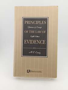 Law: Garrow and Casey's Principles of the Law of Evidence by Maurice Casey
