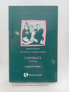 Business: Butterworth's Student Companion: Contract by Campbell Walker