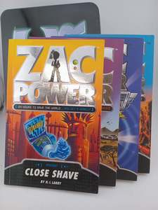Childrens Fiction: Zac Power - Close Shave, Shockwave, Water Blaster, Sudden Drop (4 books in tin) by H. I. Larry
