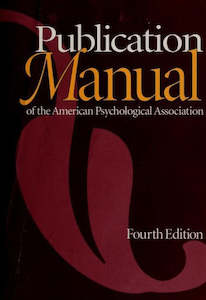 Reference: Publication Manual Of The American Psychological Association by American Psychological Association