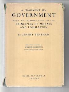 A Fragment on Government And An Introduction To the Principles of Morals And Leg&hellip;