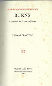 Poetry: Burns: A Study Of The Poems And Songs by Thomas Crawford