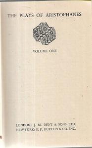Plays: The Plays Of Aristophanes - Volume One