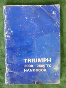 Products: Triumph 2000 2500 Handbook – Books and Toys