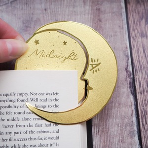 Bookish Accessories: Midnight Readers Club Moon Brass Bookmark
