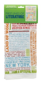 Bookish Accessories: First Lines of Literature Towel