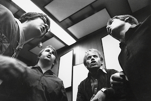Beach BoysIin the Studio Shot from Below (16 x 20 print)