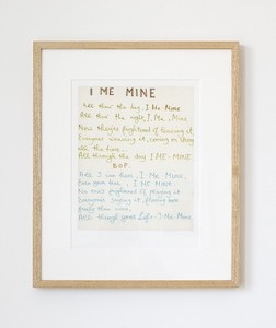 I Me Mine Lyric Print Limited Edition