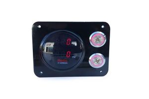 Air Management Systems - Boss Air Suspension: Dual Digital LED Gauge with Panel & Buttons