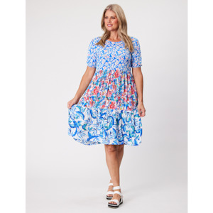 Dresses: Kendall Dress Cobalt/White