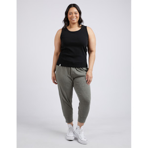 10: Rib Crew Tank Black