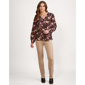 18: Aston Pleated V-Neck Top