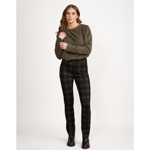 Printed Ponti Pull On Pants Oak