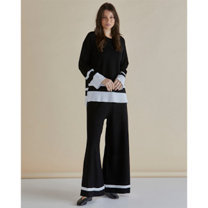 Delphine Knit Pants Black